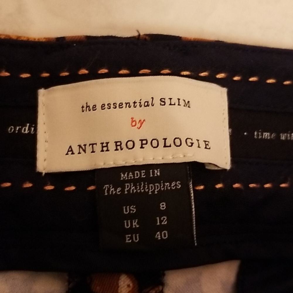 ANTHROPOLIGE floral skinny pants - Picture 6 of 9